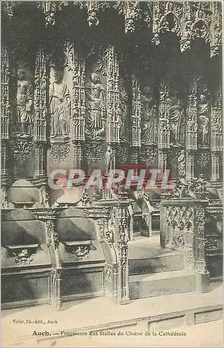 Cartes postales Auch - Fragments des Stalles du Ch�ur de la Cathedrale