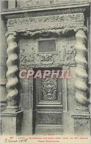 Cartes postales Auch - Cathedrale Sainte-Marie - Porte Renaissance