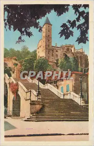 Ansichtskarte AK Auch - Escalier monumental et la Basilique Sainte-Marie