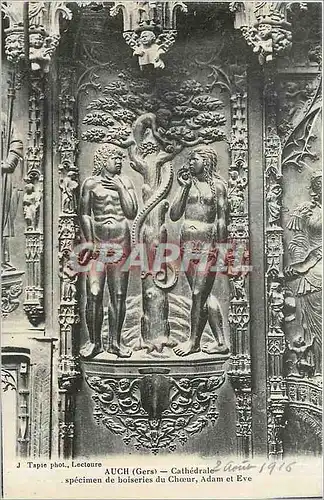 Ansichtskarte AK Auch - Cathedrale specimen de boiseries du Ch�ur   Adam et Eve