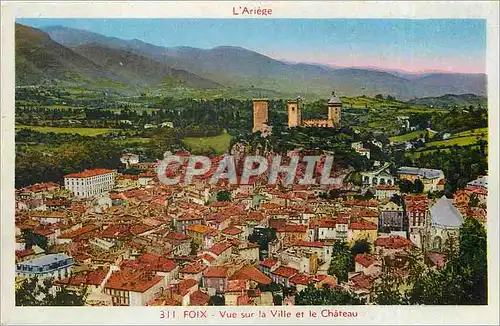 Ansichtskarte AK Foix - Vue sur la Ville et le Ch�teau