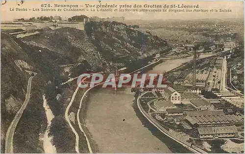 Cartes postales Besan�on - Vue generale prise des Grottes de St-Leonard
