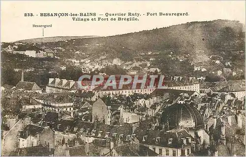 Cartes postales Besan�on-les-Bains - Quartier Ruty - Fort Beauregard Village et Fort de Bregille