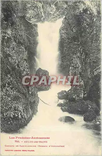 Cartes postales Aulus-les-Bains - Cascade de Castelmenier  les Pyrenees-Ariegeoises
