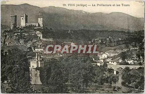 Cartes postales Foix - La Prefecture et les Tours