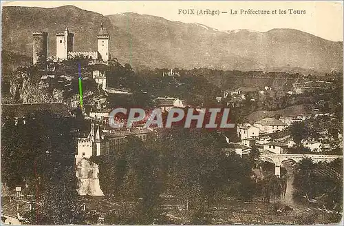 Cartes postales Foix - La Prefecture et les Tours