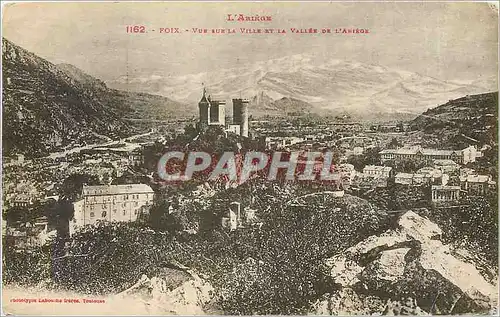 Ansichtskarte AK Foix - Vue sur la ville et la Vallee de l'Ariege