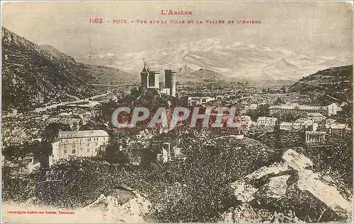 Cartes postales Foix - Vue sur la ville et la Vallee de l'Ariege