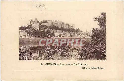 Ansichtskarte AK Chinon - Panorama du Ch�teau