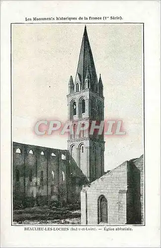 Cartes postales Beaulieu-les-Loches  -  Eglise Abbatiale