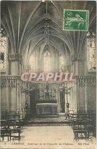 Cartes postales Amboise - Interieur de la Chapelle du Ch�teau