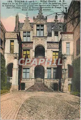 Cartes postales Tours Hotel Gonin