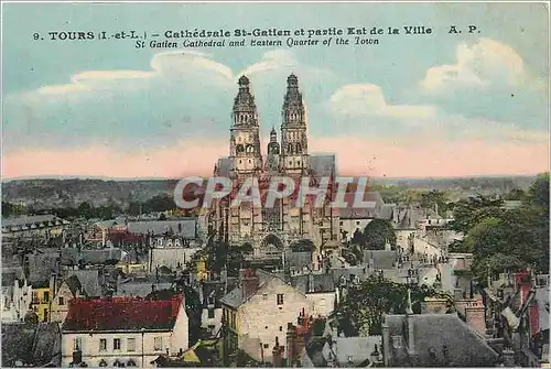 Cartes postales Tours - Cathedrale St-Gatien et Partie Est de la ville