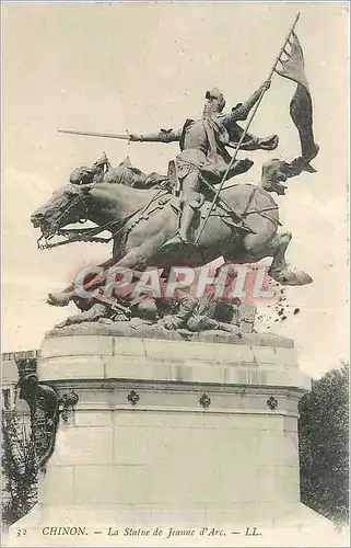 Ansichtskarte AK Chinon - La statue de Jeanne d'Arc