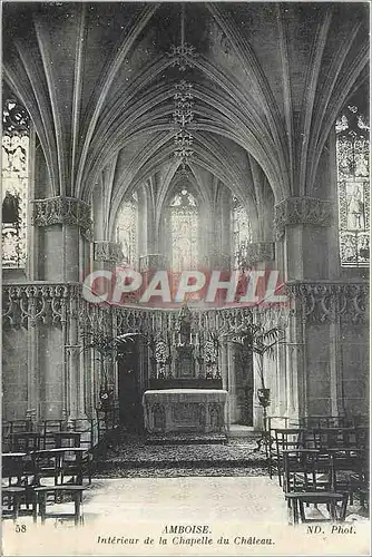 Ansichtskarte AK Amboise - Interieur de la Chapelle du Ch�teau