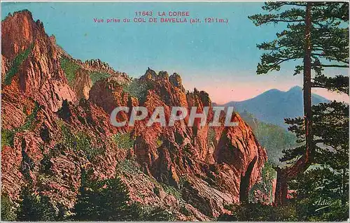 Cartes postales La Corse - vue prise du Col de Bavella