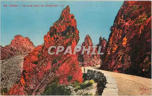 Cartes postales Piana - La route dans les Calanches