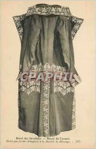 Cartes postales Hotel des Invalides - Musee de l'Armee Habit que portait Bonaparte a la bataille de Marengo Napo