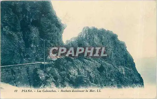 Cartes postales Piana - Les Calanches - Rochers dominant la Mer
