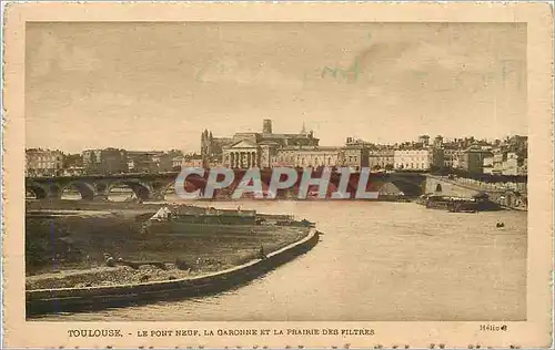 Cartes postales Toulouse - Le Pont Neuf  La Garonne et la Prairie des Filtres
