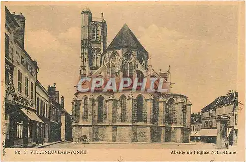 Ansichtskarte AK Villeneuve sur Yonne - Abside de l'Eglise Notre Dame