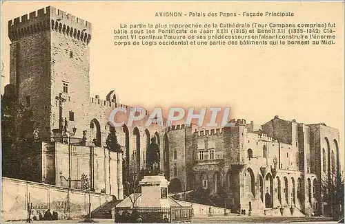 Ansichtskarte AK Avignon - Palais des Papes   Fa�ade Principale