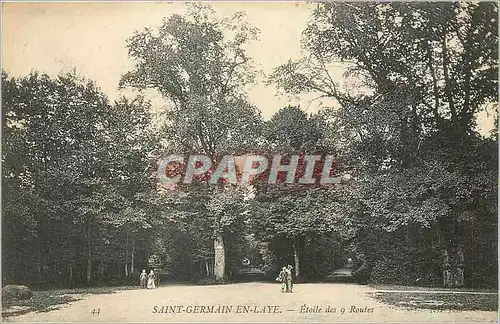 Cartes postales Saint-Germain-en-Laye  -  Etoile des 9 routes