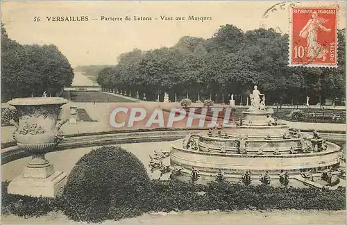 Cartes postales Versailles - Parterre de Latone - Vase aux Masques
