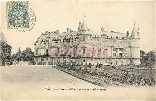 Cartes postales Ch�teau de Rambouillet - Fa�ades midi et ouest