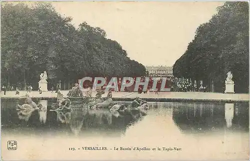 Cartes postales Versailles - Le Bassin d'Apollon et le Tapis Vert