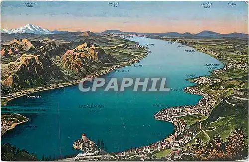 Cartes postales Ch�teau de Chillon et le Lac Leman