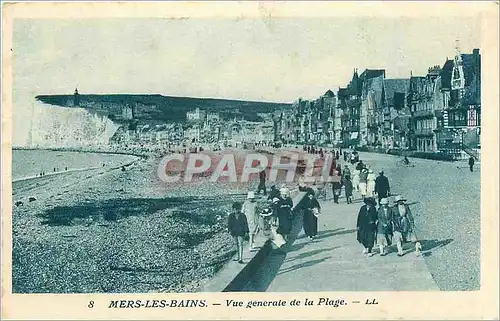 Cartes postales Mers-les-Bains  -  Vue generale de la Plage
