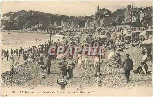 Ansichtskarte AK Le Havre  -  L'Heure du Bain et vue sur le Heve