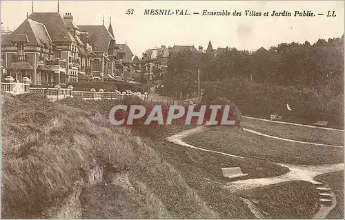 Ansichtskarte AK Mesnil-Val  -  Ensemble des Villas et Jardin Public