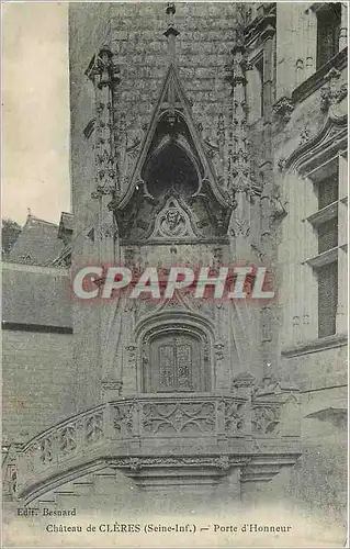 Cartes postales Ch�teau de Cleres  -  Porte d'Honneur