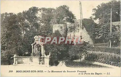 Cartes postales Boulogne-sur-Mer  -  Le Monument du Souvenir Fran�ais et la Porte des Degres