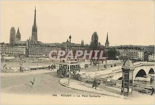 Cartes postales Rouen  -  Le Pont Corneille Tramway