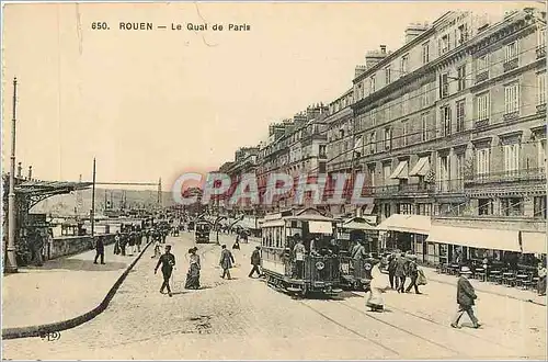 Cartes postales Rouen  -  Le Quai de Paris Tramway