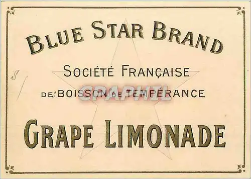 Cartes postales Blue Star Brand Grape Limonade