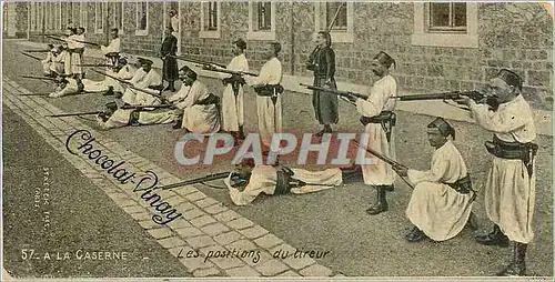Cartes postales A la Caserne  -  Les Positions du Tireur Militaria
