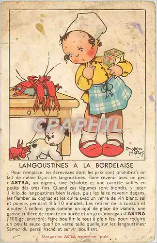 Cartes postales Langoustine a la Bordelaise