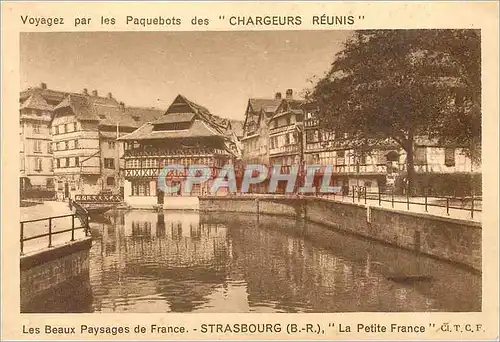 Ansichtskarte AK Strasbourg  -  La Petite France Paquebots Chargeurs Reunis Bateau