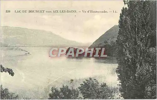 Cartes postales Lac du Bourget vers Aix-les-Bains - Vu d'Hautecombe