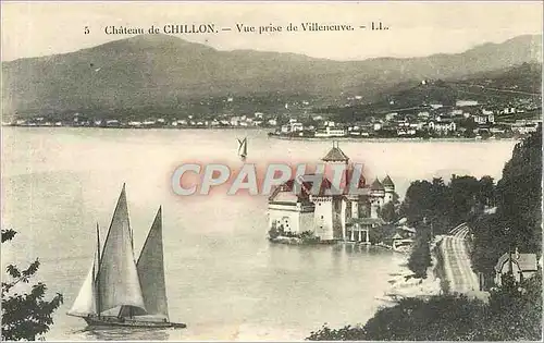 Cartes postales Ch�teau de Chillon Vue prise Villeneuve