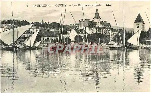 Ansichtskarte AK Lausanne - Ouchy - les barques au port Bateaux