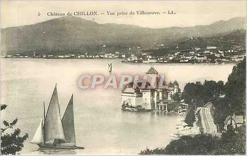 Cartes postales Ch�teau de Chillon Vue prise Villeneuve