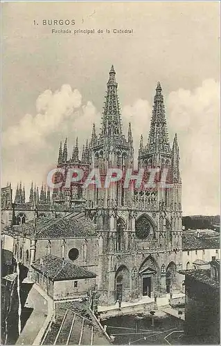 Cartes postales Burgos Fachada prncipal de la catedral