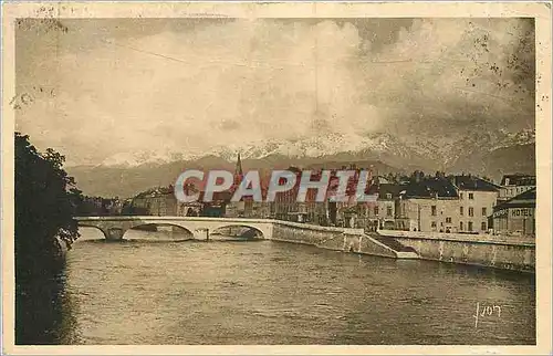 Cartes postales Grenoble - l'sire et la chaine des Alpes