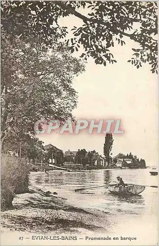 Cartes postales Evian-les-Bains - promenade en barque