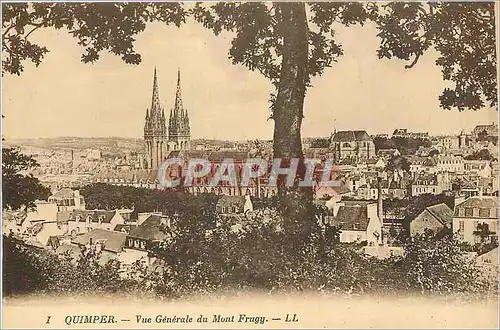 Cartes postales Quimper vue generale du Mont Frugg